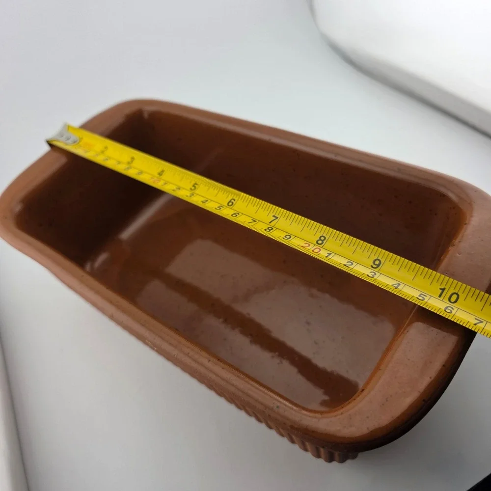 Terracotta Loaf Pan Baking Dish Clay‎ Ramekin Oven Safe Bread Cake